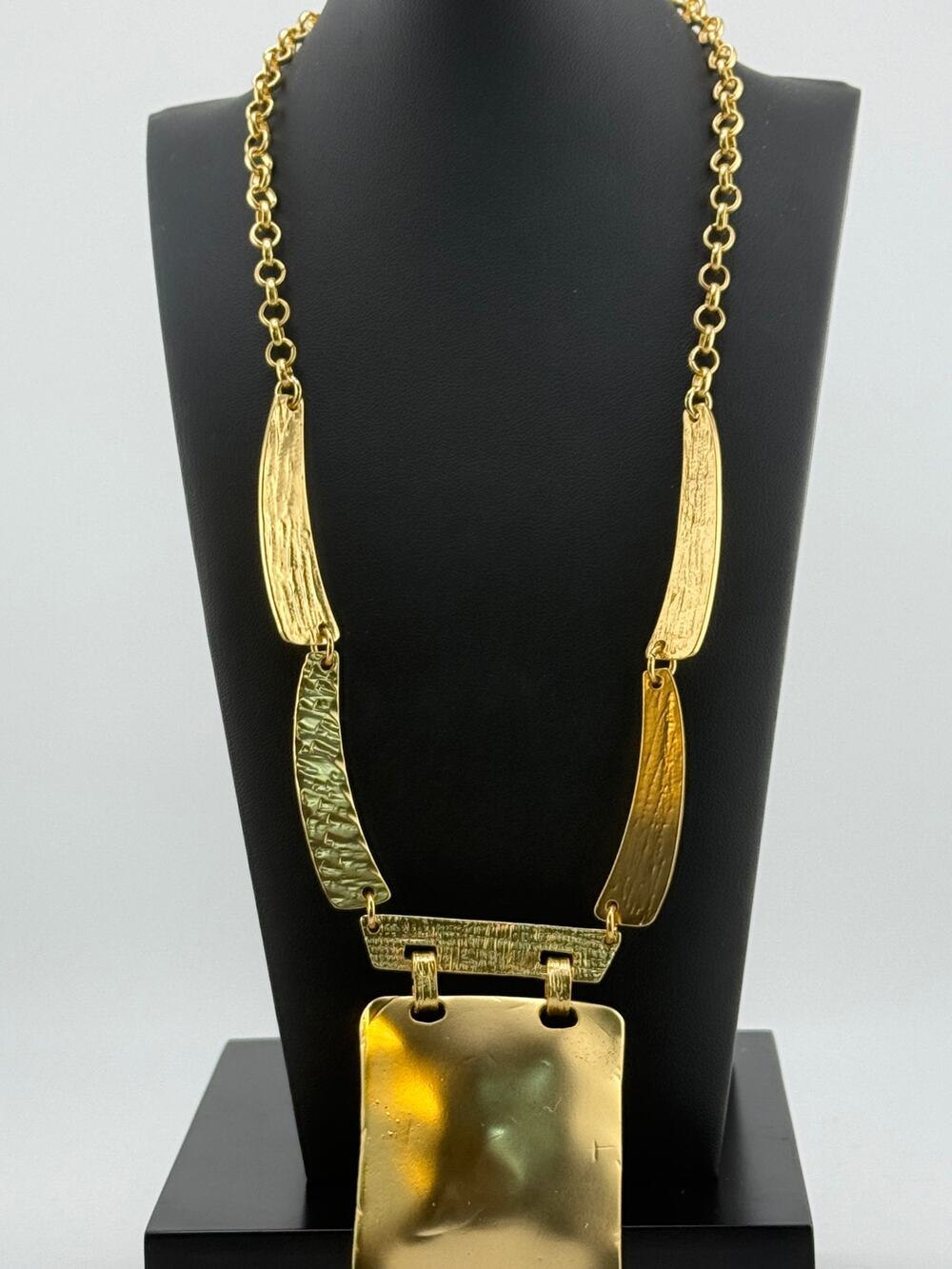 Karine Sultan Large Plate Pendant Necklace